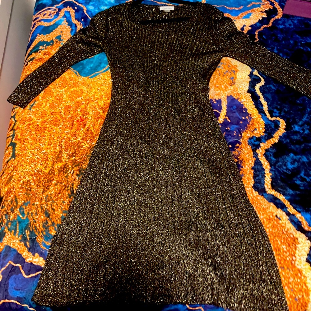 Black glitter dress